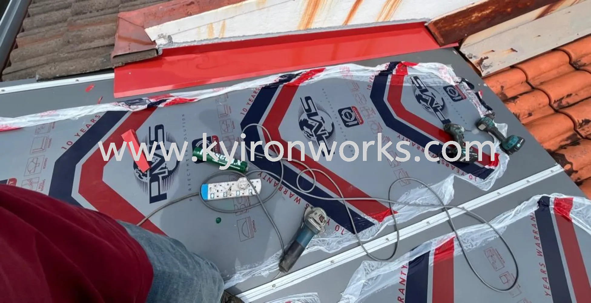 Mild Steel Aluminium Composite Panel (ACP 4mm) Pergola Roof Awning - Frame Ms 1 1/2x3 / 2x4(1.6mm) Hollow, Bean Ms 2x5(1.9/2.3mm) Hollow,Pillar 4x4(1.9mm)Hollow