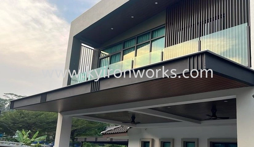 Mild Steel Aluminium Strip Ceiling Awning