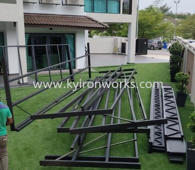 Mild Steel Aluminium Strip Ceiling Awning