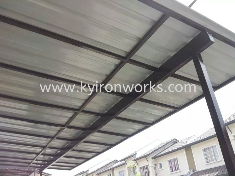 Mild Steel G28(0.35mm)Metal Deck Awning- Frame Ms 1x1(1.0)Hollow ,Bean Ms 2x4(1.6)Hollow ,Pillar Ms 3x3(1.6)Hollow 