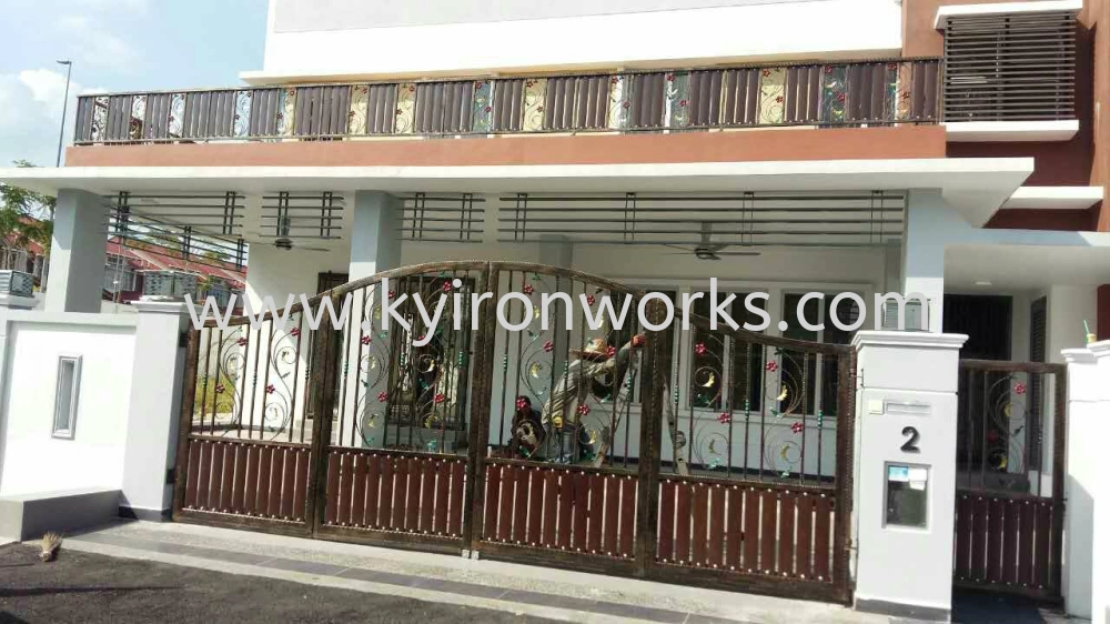 Wrought Iron Aluminium Main Gate (Folding/Swing)