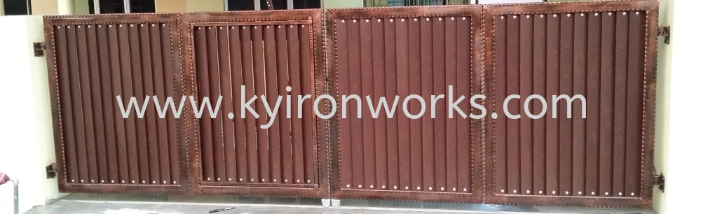 Mild/Wrought Steel Frame Bundle Aluminium Main Gate(Folding/Swing)