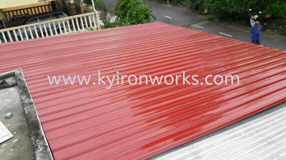 Mild Steel G28(0.35mm)Metal Deck Awning- Frame Ms 1 1/2x3(1.6),Ms 1X1(1.0)Hollow ,Bean Ms 2x4(1.6)Hollow ,Pillar Ms 4x4(1.6)Hollow 