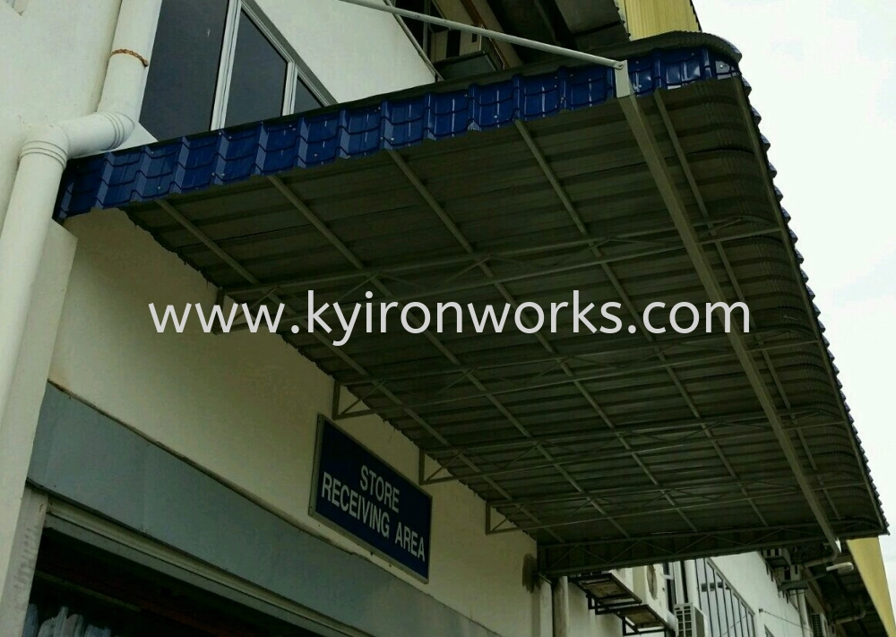 Mild Steel G28(0.35mm)Metal Ajiyar Awning- Frame Ms 1x1(1.0),Ms 1/2 X1/2(1.0)Hollow ,Bean Ms 2x4(1.6)Hollow ,Pillar 1 1/2 Inchi Round Hollow 