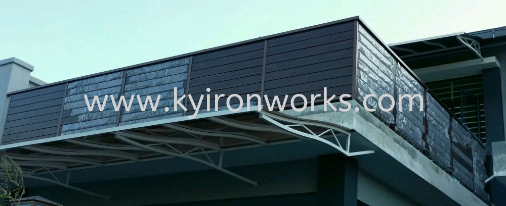 Mild Steel Frame bundle Aluminium Panel (Wood-Dark Brown)