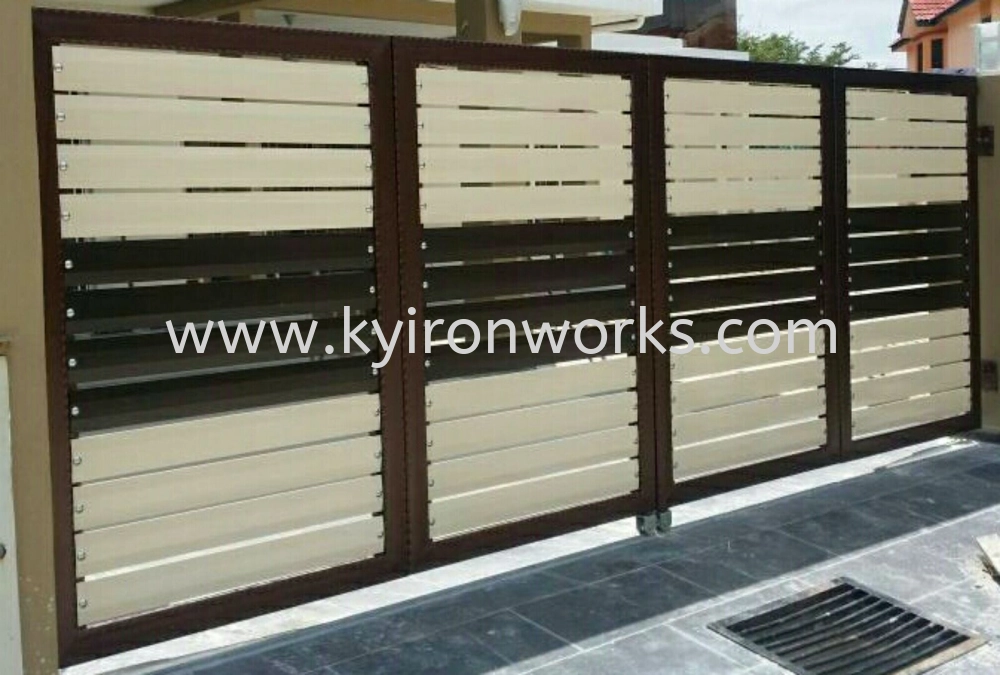 Mild Steel Frame Bundle Aluminium Main Gate(Folding/Swing)