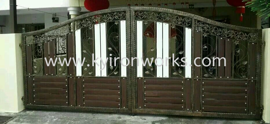 Wrought Iron Aluminium Main Gate (Folding/Swing)