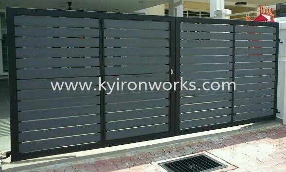 Mild Steel Frame Bundle Aluminium Main Gate(Folding/Swing)