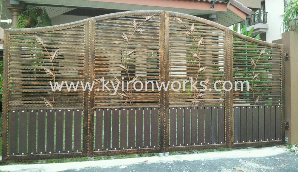Wrought Iron Aluminium Main Gate (Folding/Swing)