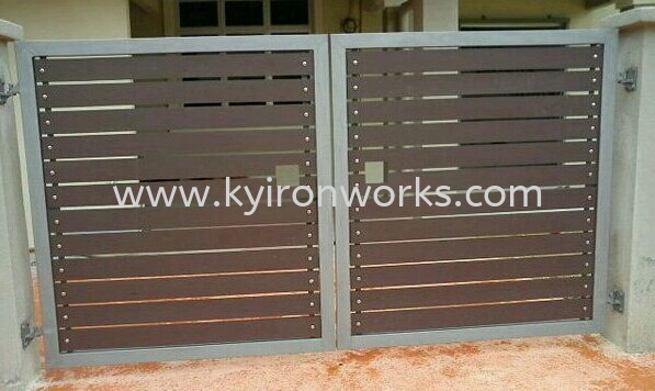 Mild Steel Frame Bundle Aluminium Main Gate(Folding/Swing)