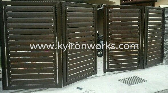 Mild Steel Frame Bundle Aluminium Main Gate(Folding/Swing)