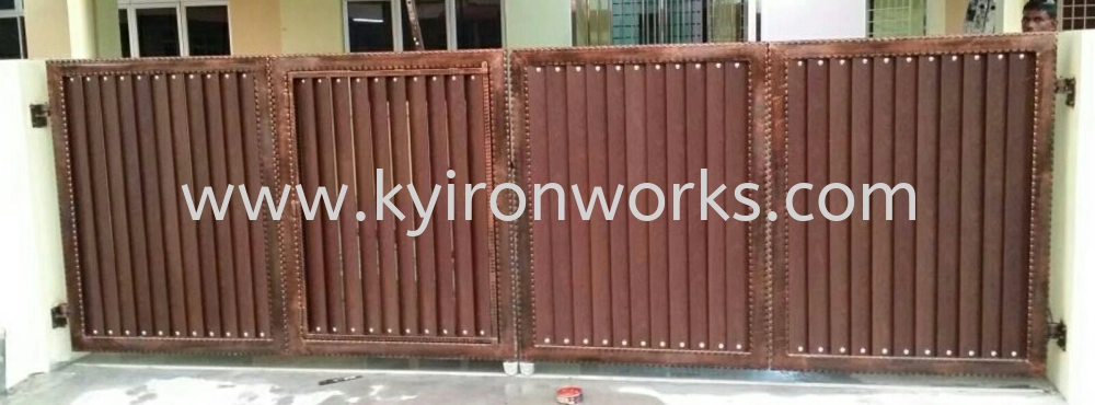 Mild/Wrought Steel Frame Bundle Aluminium Main Gate(Folding/Swing)