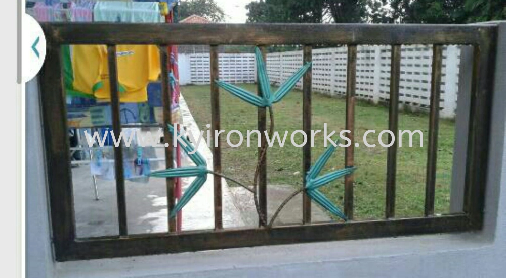Mild Steel Fencing with Wrought iron Flower