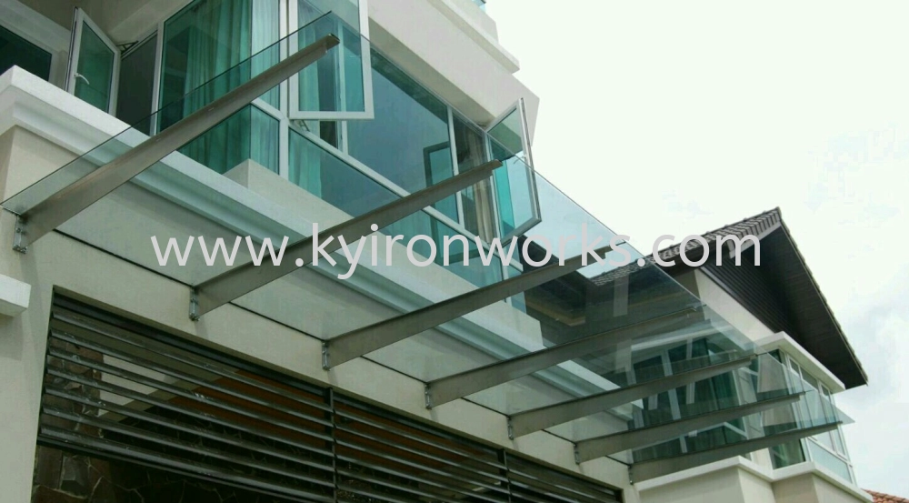 Mild Steel Laminate Glass(10mm)Awning-Frame Ms IBean