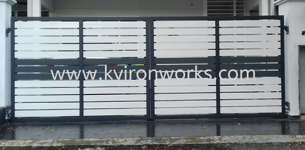 Mild Steel Frame Bundle Aluminium Main Gate(Folding/Swing)