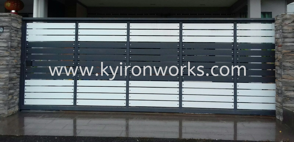 Mild Steel Frame Bundle Aluminium Main Gate(Folding/Swing)