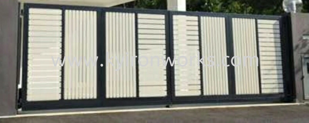 Mild Steel Frame Bundle Aluminium Main Gate(Folding/Swing)