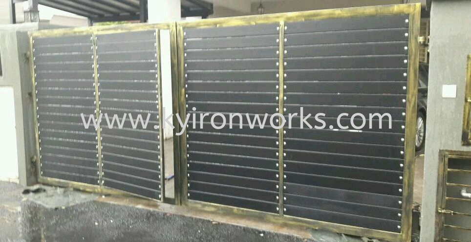 Mild Steel Frame Bundle Aluminium Main Gate(Folding/Swing)