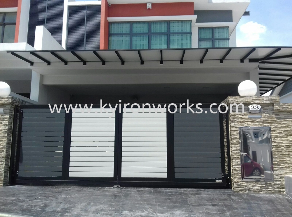 Mild Steel Frame Bundle Aluminium Main Gate(Folding/Swing)