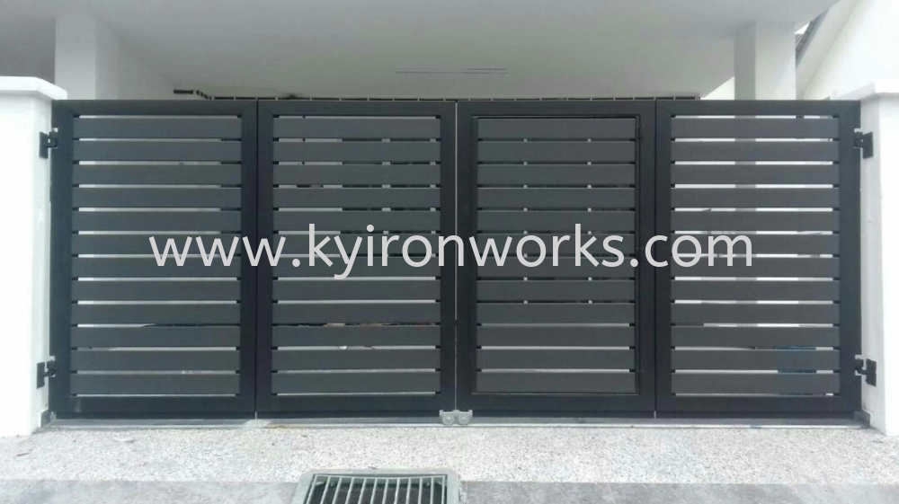 Mild Steel Frame Bundle Aluminium Main Gate(Folding/Swing)