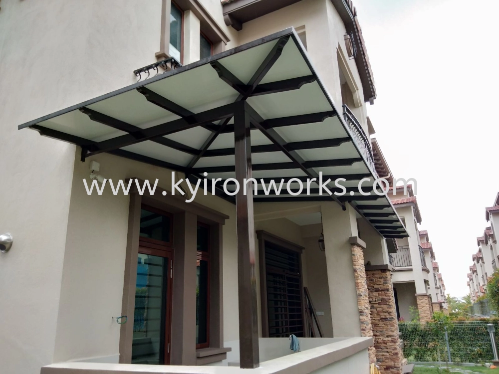 Mild Steel Aluminium Composite Panel (ACP 4mm)Pergola Roof Awning -Frame Ms 1 1/2x3(1.6) or Ms 2x4(1.6) Hollow ,Bean Ms 2x5(1.9)Hollow,Pillar Ms 4x4(1.9)Hollow 