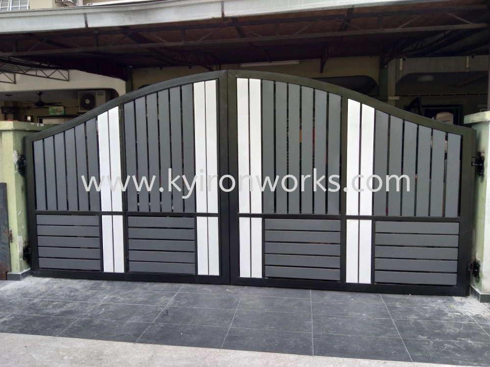 Mild Steel Frame Bundle Aluminium Main Gate(Folding/Swing)