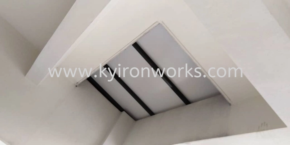 Mild Steel Aluminium Composite Panel (ACP 4mm)Skylight Awning-Frame Ms 1 1/2x 1 1/2(1.2)Hollow