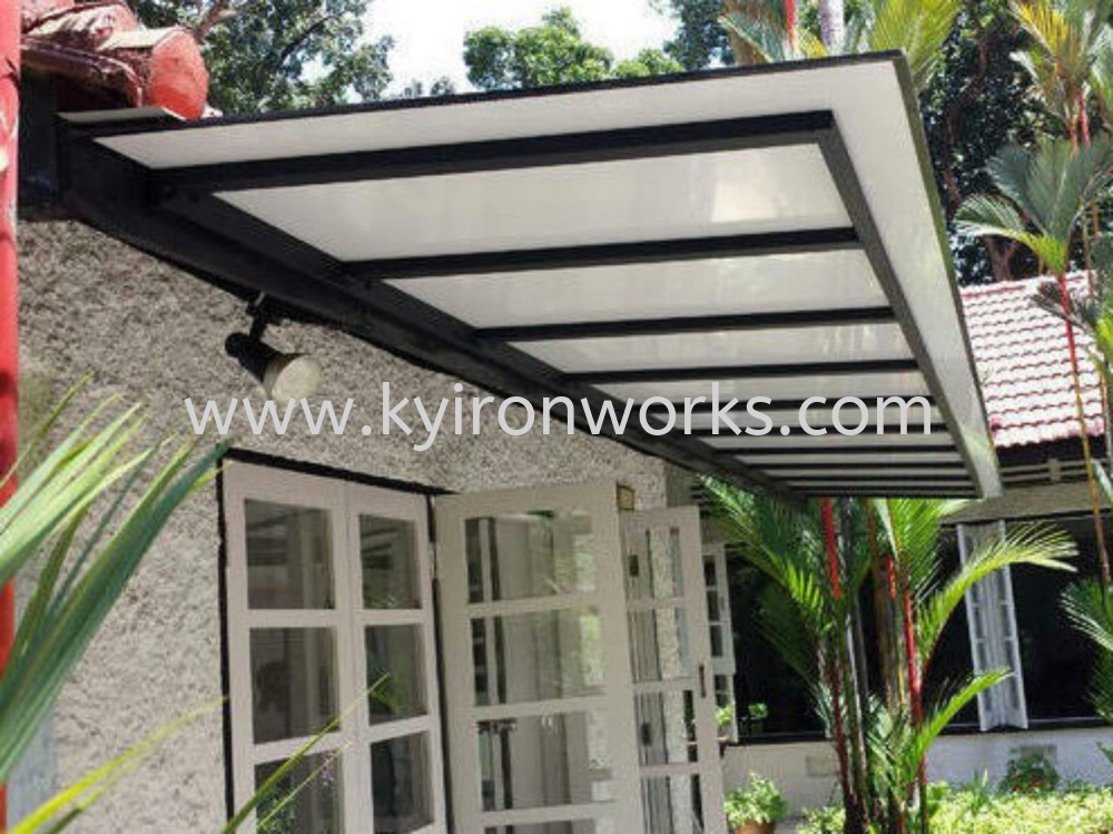 Mild Steel Aluminium Composite Panel (ACP 4mm)Skylight Awning -Frame Ms 1 1/2x 1 1/2(1.2)Hollow 