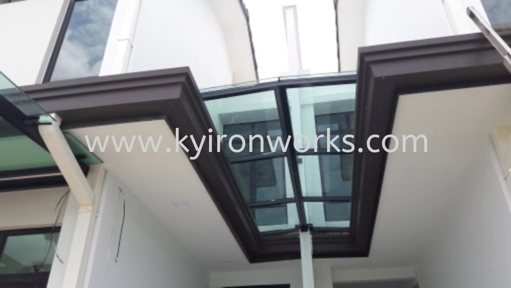 Mild Steel Laminate Glass(10mm)Awning-Frame &Bean Ms 2x4(1.9)Hollow