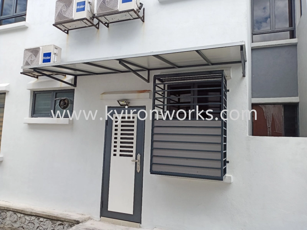 Mild Steel Aluminium Composite Panel (ACP 4mm)Skylight Awning -Frame Ms 1 1/2x 1 1/2(1.2)Hollow 