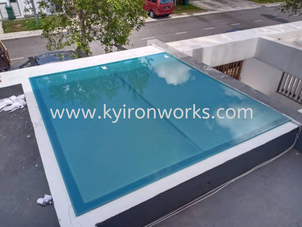 Mild Steel Laminate Glass(10mm)Awning-Frame Ms 2x4(1.9)Hollow