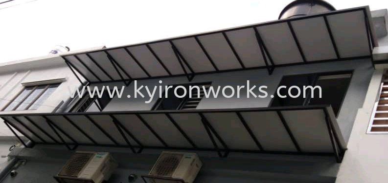 Mild Steel Aluminium Composite Panel (ACP 4mm)Skylight Awning -Frame Ms 1 1/2x 1 1/2(1.2)Hollow 