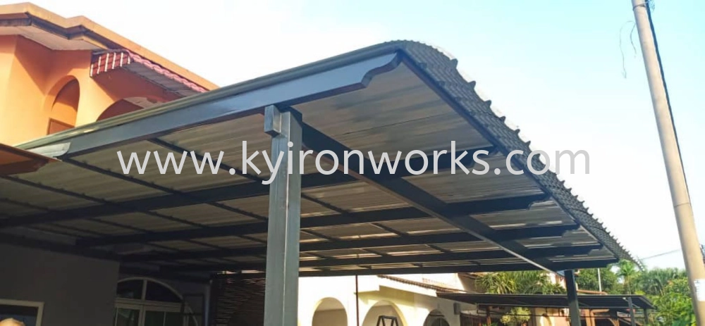 Mild Steel G28(0.35mm)Metal Deck Awning- Frame Ms 1 1/2x3(1.6),Ms 1X1(1.0)Hollow ,Bean Ms 2x4(1.6)Hollow ,Pillar Ms 4x4(1.6)Hollow 