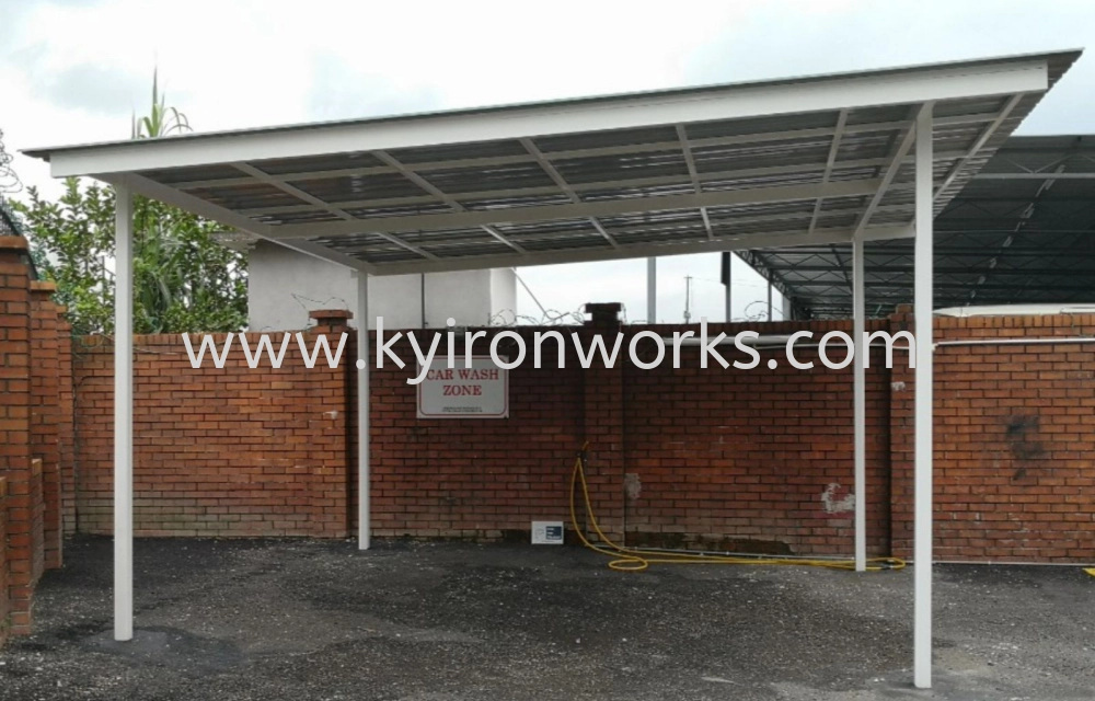 Mild Steel G28(0.35mm)Metal Deck Awning- Frame Ms 1 1/2x3(1.6)Hollow ,Bean Ms 2x4(1.6)Hollow ,Pillar Ms 2 inchi Round Hollow 