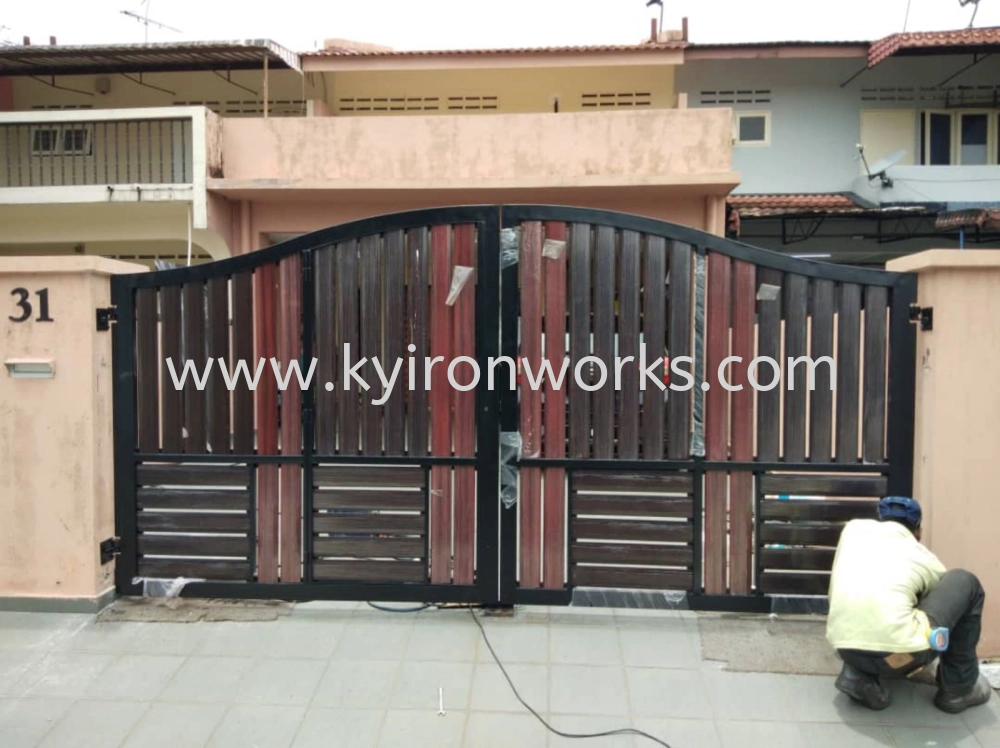 Mild Steel Frame Bundle Aluminium Main Gate(Folding/Swing)