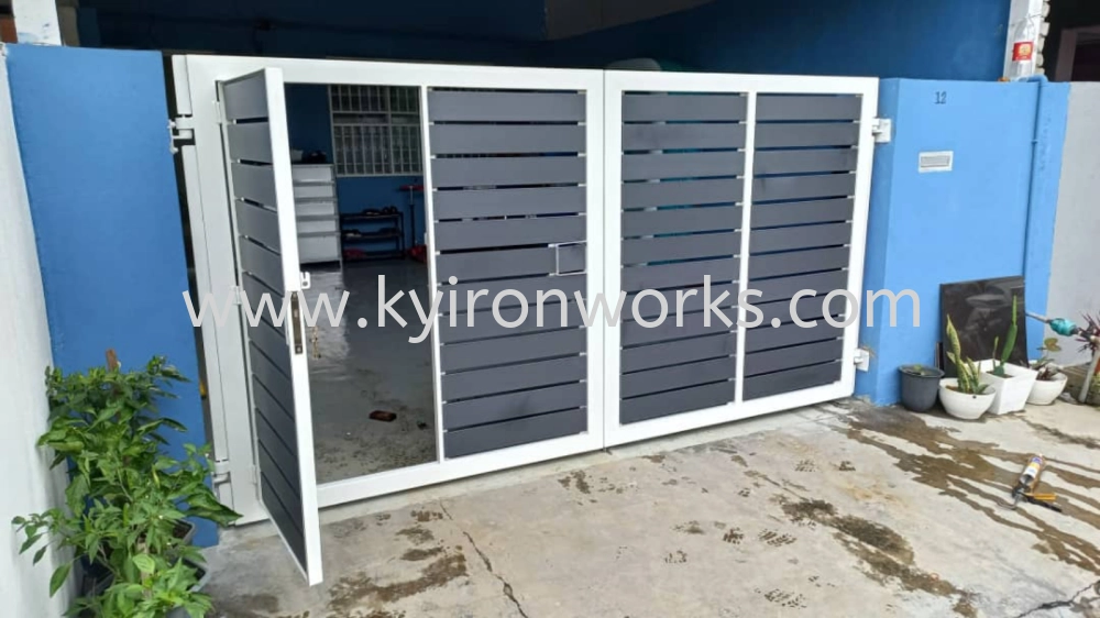 Mild Steel Frame Bundle Aluminium Main Gate(Folding/Swing)