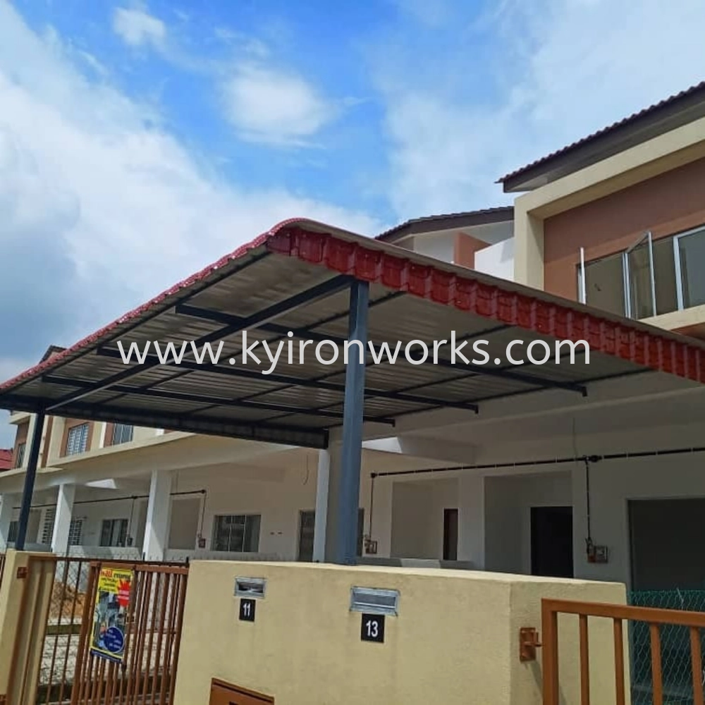 Mild Steel G28(0.35mm)Metal Deck Awning- Frame Ms 1 1/2x3(1.6),Ms 1X1(1.0)Hollow ,Bean Ms 2x4(1.6)Hollow ,Pillar Ms 4x4(1.6)Hollow 