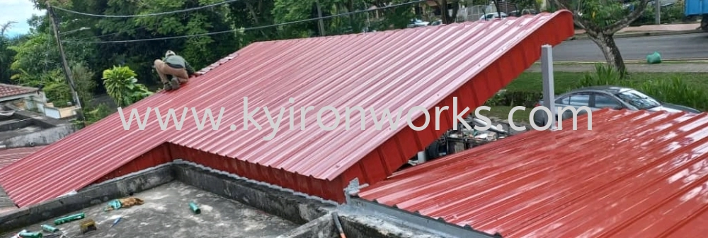 Mild Steel G28(0.35mm)Metal Deck Awning- Frame Ms 1 1/2x3(1.6),Ms 1X1(1.0)Hollow ,Bean Ms 2x4(1.6)Hollow ,Pillar Ms 4x4(1.6)Hollow 