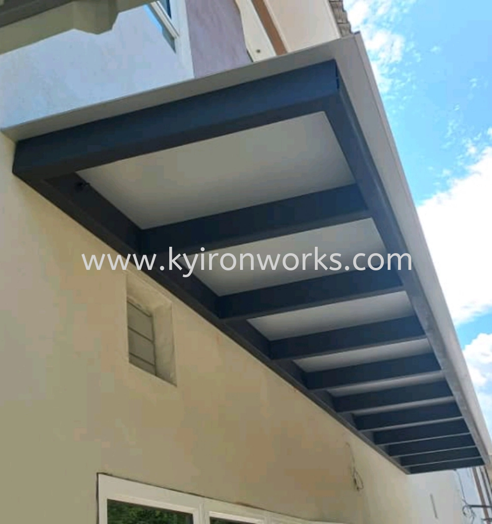 Mild Steel Aluminium Composite Panel (ACP 4mm)Pergola Roof Awning -Frame & Bean Ms 1 1/2x3(1.6) or Ms 2x4(1.6) Hollow