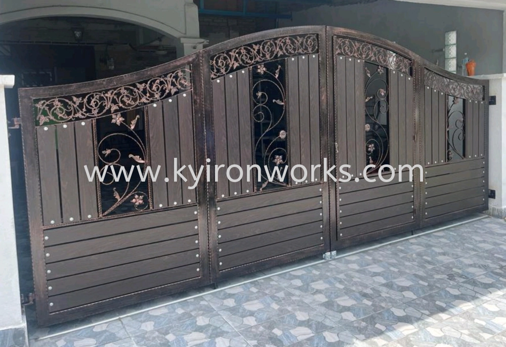 Wrought Iron Aluminium Main Gate (Folding/Swing)