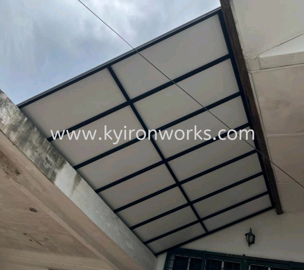 Mild Steel Aluminium Composite Panel (ACP 4mm)Skylight Awning -Frame Ms 1 1/2x 1 1/2(1.2)Hollow 