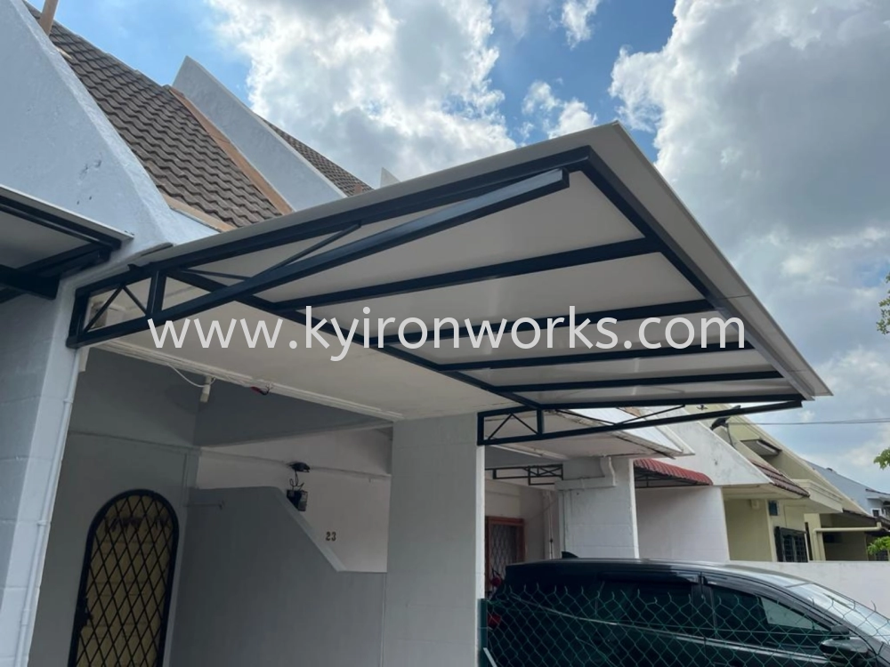 Mild Steel Aluminium Composite Panel (ACP 4mm)Skylight Awning -Frame Ms 1 1/2x 1 1/2(1.2)Hollow 