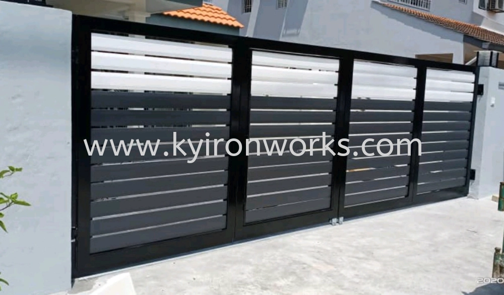 Mild Steel Frame Bundle Aluminium Main Gate(Folding/Swing)