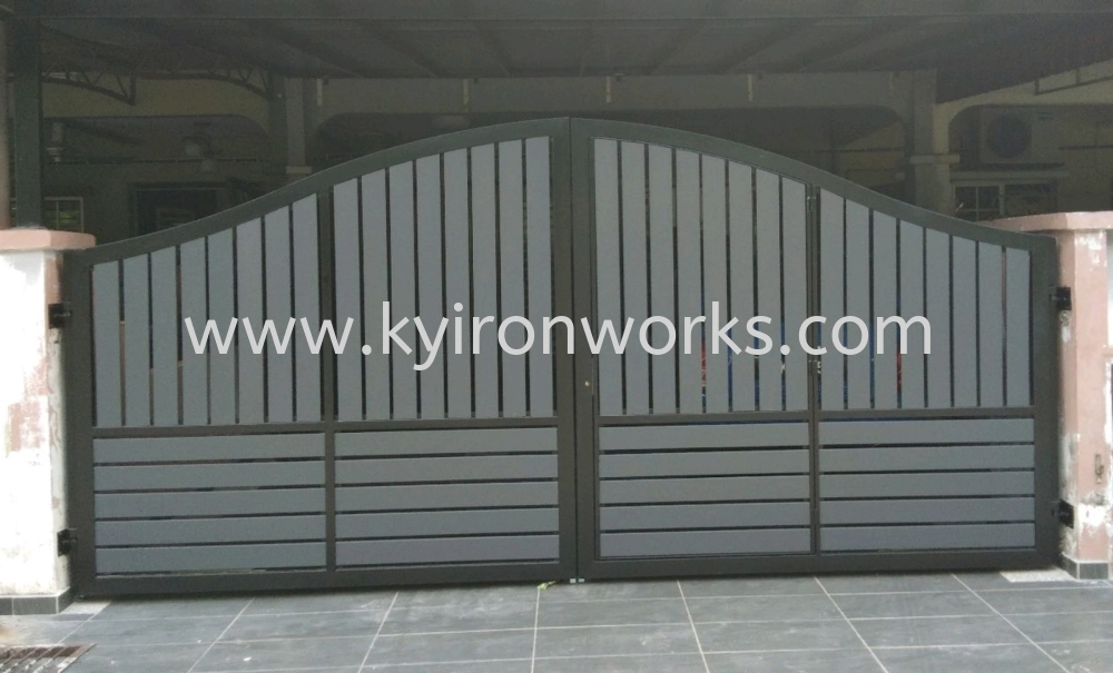 Mild Steel Frame Bundle Aluminium Main Gate(Folding/Swing)