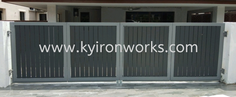 Mild Steel Frame Bundle Aluminium Main Gate(Folding/Swing)