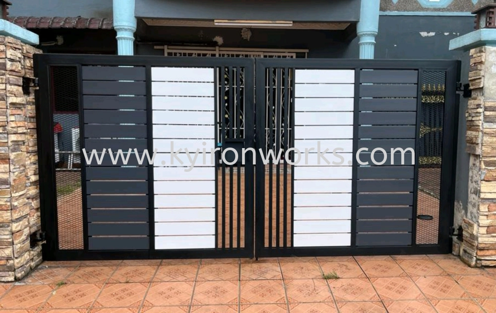 Mild Steel Aluminium/Diamond Net Main Gate (Folding/Swing)