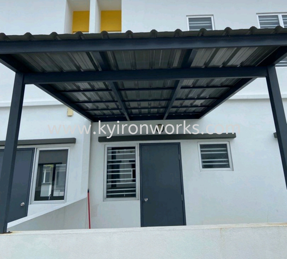 Mild Steel G28(0.35mm)Metal Deck Awning- Frame Ms 1 1/2x3(1.6),Ms 1X1(1.0)Hollow ,Bean Ms 2x4(1.6)Hollow ,Pillar Ms 4x4(1.6)Hollow 