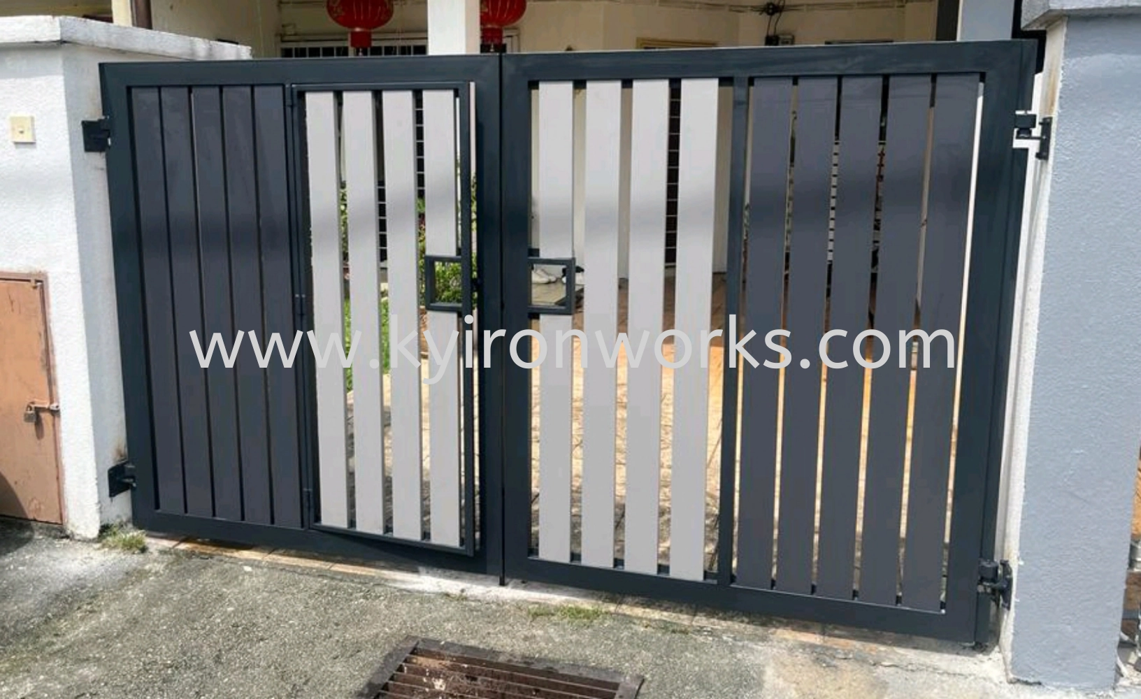 Mild Steel Frame Bundle Aluminium Main Gate(Folding/Swing)