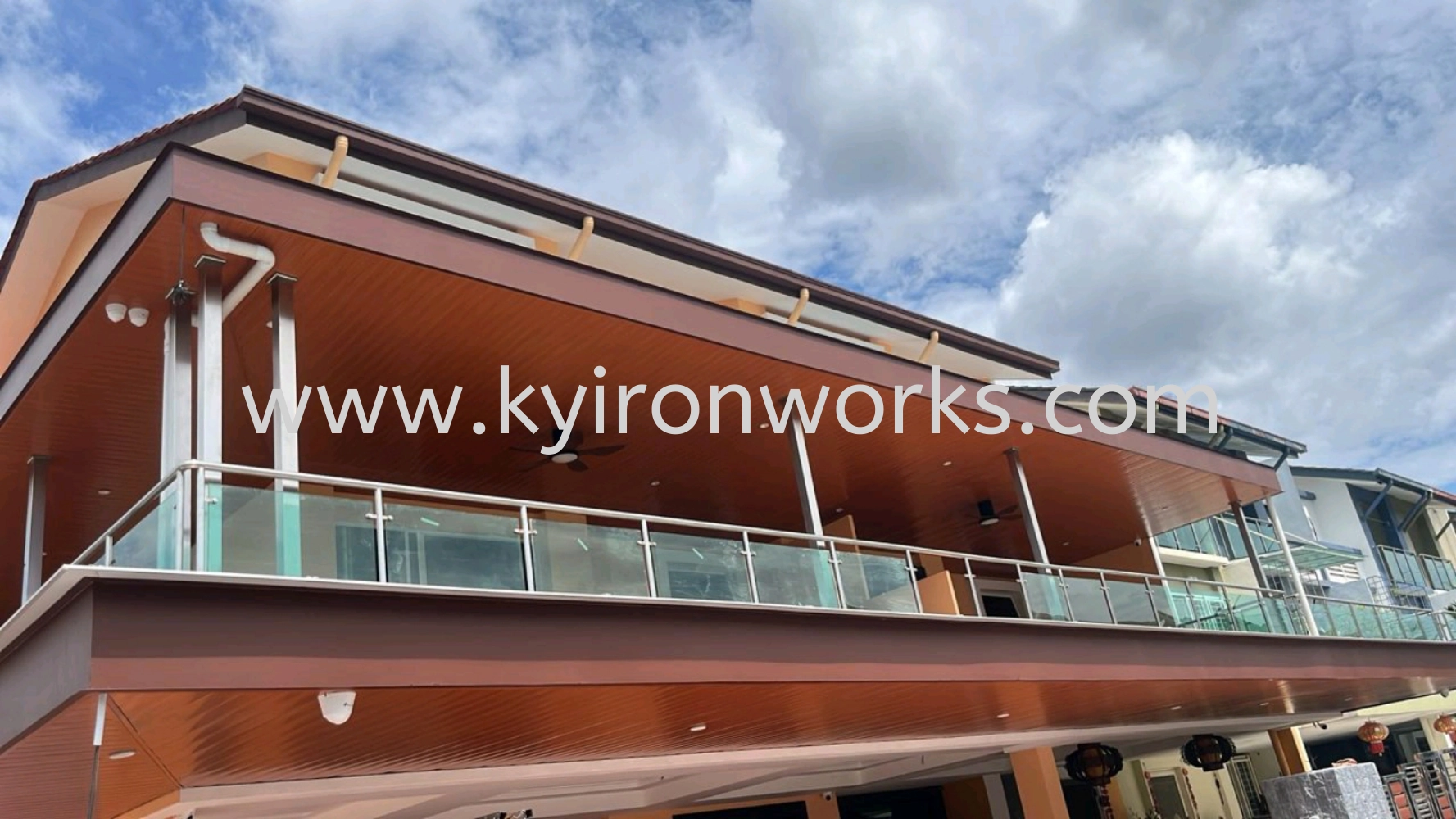 Mild Steel Aluminium Ceiling Strip Awning