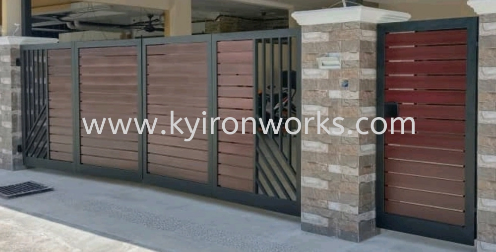 Mild Steel Aluminium/Steel Hollow Main Gate (Folding/Swing)